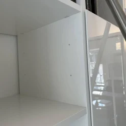 Interlübke Regale|Raumteilerwand Studimo Korpus Lack Matt Schneeweiß M03 Front Lack Hochglanz Schneeweiß M74 Mit Leiter