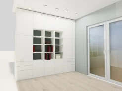 Interlübke Regale|Reaglwand Studimo Lack Schneeweiß M03 Rückwände In Offenen Bereichen Lack Laguna M80 Grau