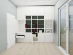 Interlübke Regale|Reaglwand Studimo Lack Schneeweiß M03 Rückwände In Offenen Bereichen Lack Laguna M80 Grau