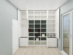 Interlübke Regale|Reaglwand Studimo Lack Schneeweiß M03 Rückwände In Offenen Bereichen Lack Laguna M80 Grau