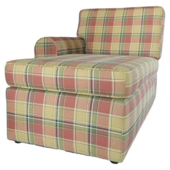 Steen Design Daybeds & Recamieren|Recamiere Bezug Stoff Kariert Rot Gelb Gemustert