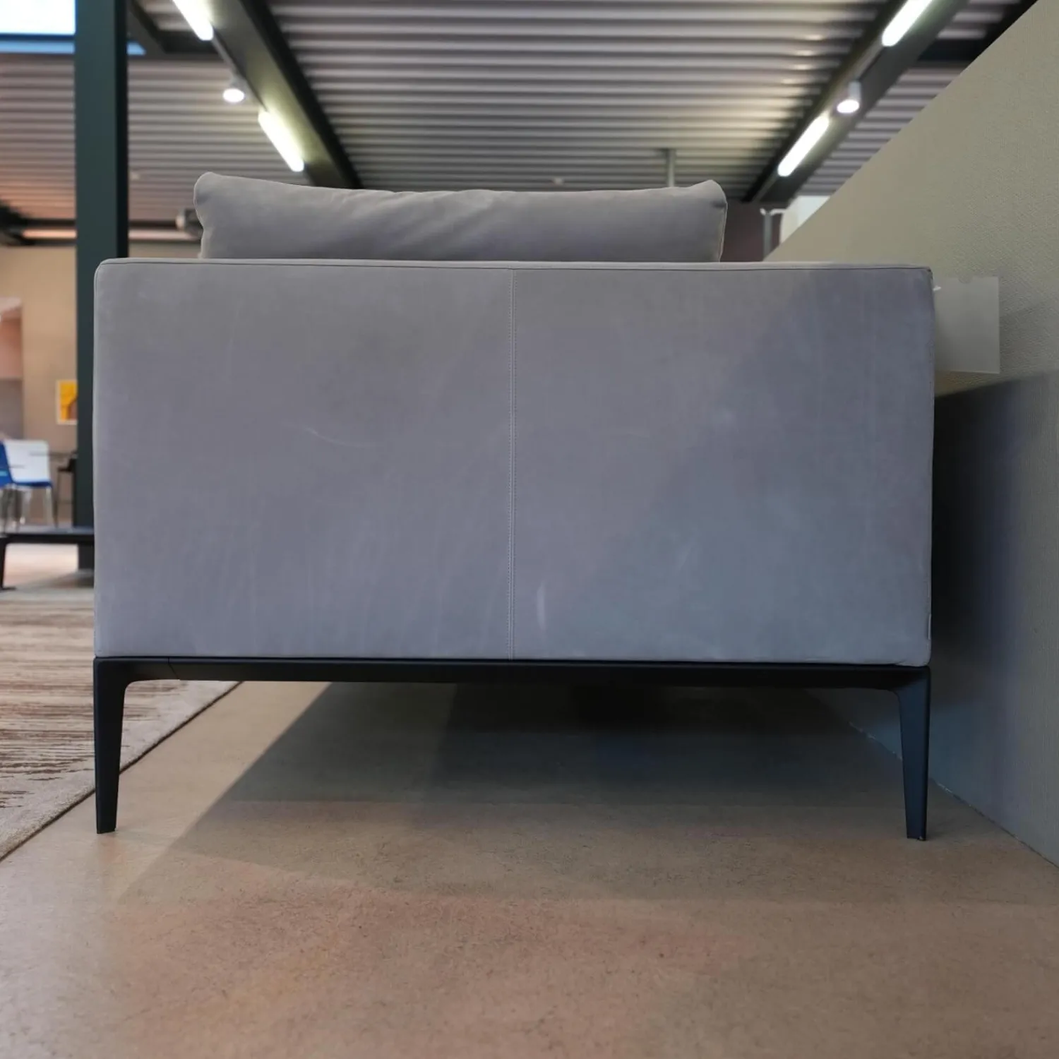 Walter Knoll Daybeds & Recamieren|Recamiere Jaan Living 783 25 Bezug Leder Velvet Chia Grau Mit Ablageboard Saddle Black Schwarz Und Kisssen