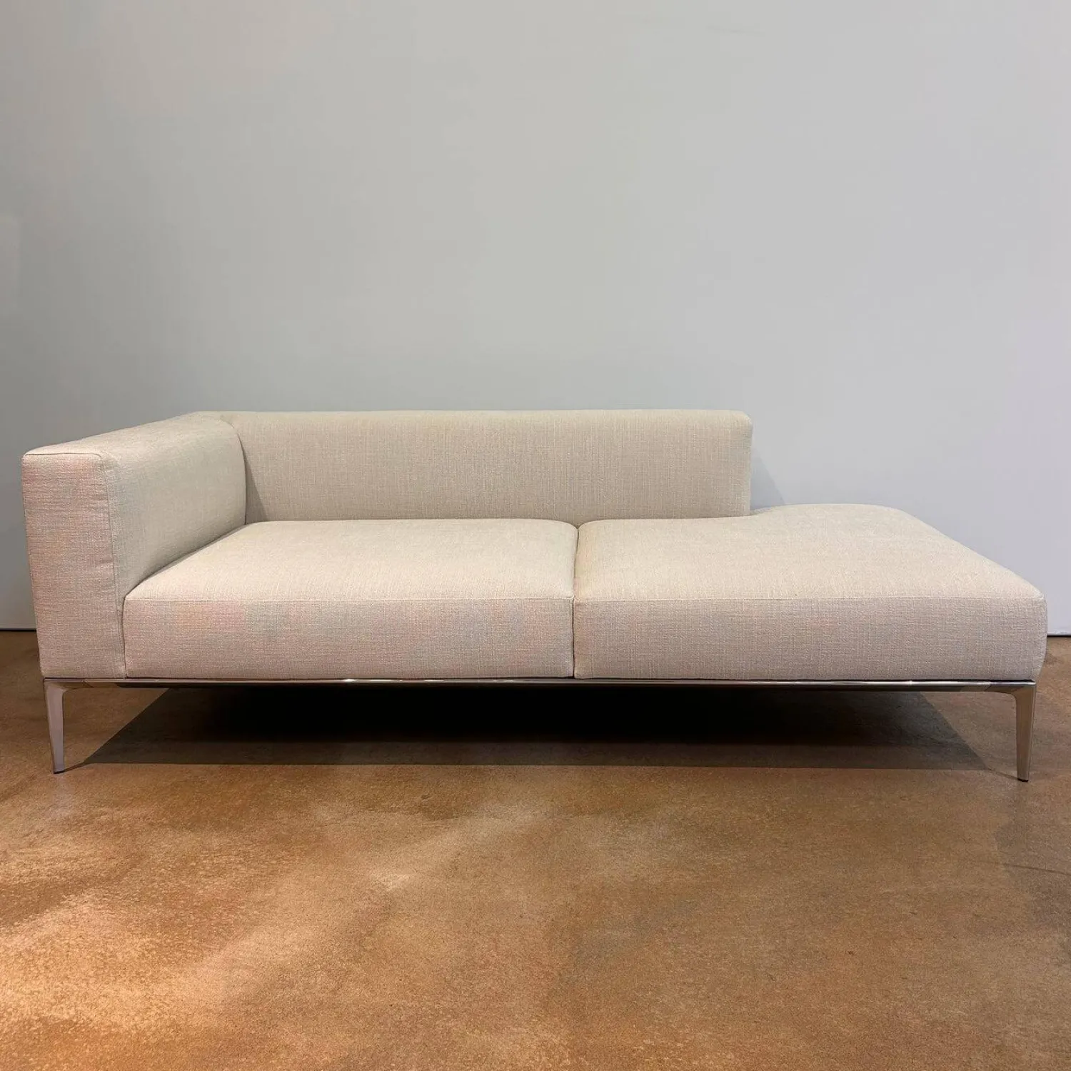 Walter Knoll Daybeds & Recamieren|Recamiere Jaan Living 783 25 RA L Stoff Tonga 7615 Off White Beige Gestell Hochglanz Poliert Mit Kissen