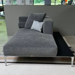 Walter Knoll Daybeds & Recamieren|Recamiere Jaan Living 782-15 EOOS Stoff Doux Granite Grau Gestell Aluminium