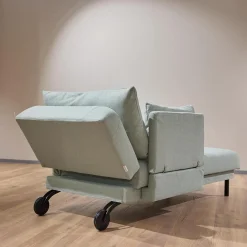 Brühl Daybeds & Recamieren|Recamiere Tam Bezug Stoff 3222 32 Mint Grün Gestell Schwarz Inklusive Armlehne Links Verschiebbar Und Abklappbar Mit Kissen