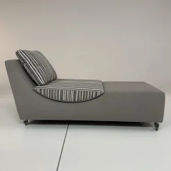 Werther Daybeds & Recamieren|Recamiere Wave Bezug Stoff U3201F Grau Kissen Stoff R3210F Schwarz Beige Mit Rollen