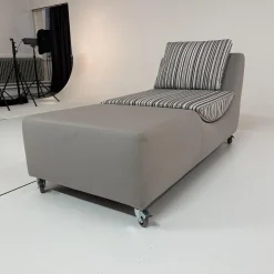 Werther Daybeds & Recamieren|Recamiere Wave Bezug Stoff U3201F Grau Kissen Stoff R3210F Schwarz Beige Mit Rollen