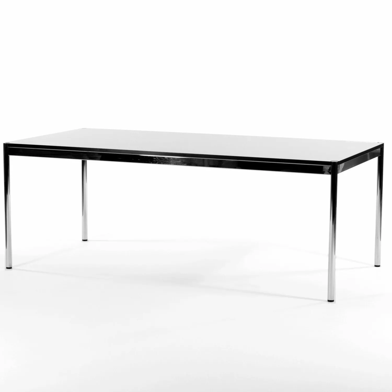 USM Haller Schreibtische & Sekretäre|Rechtecktisch 200x100 Kunstharz Perlgrau Gestell Verchromt