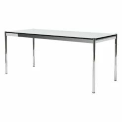 USM Haller Schreibtische & Sekretäre|Rechtecktisch 250x75 Kunstharz Perlgrau Gestell Verchromt