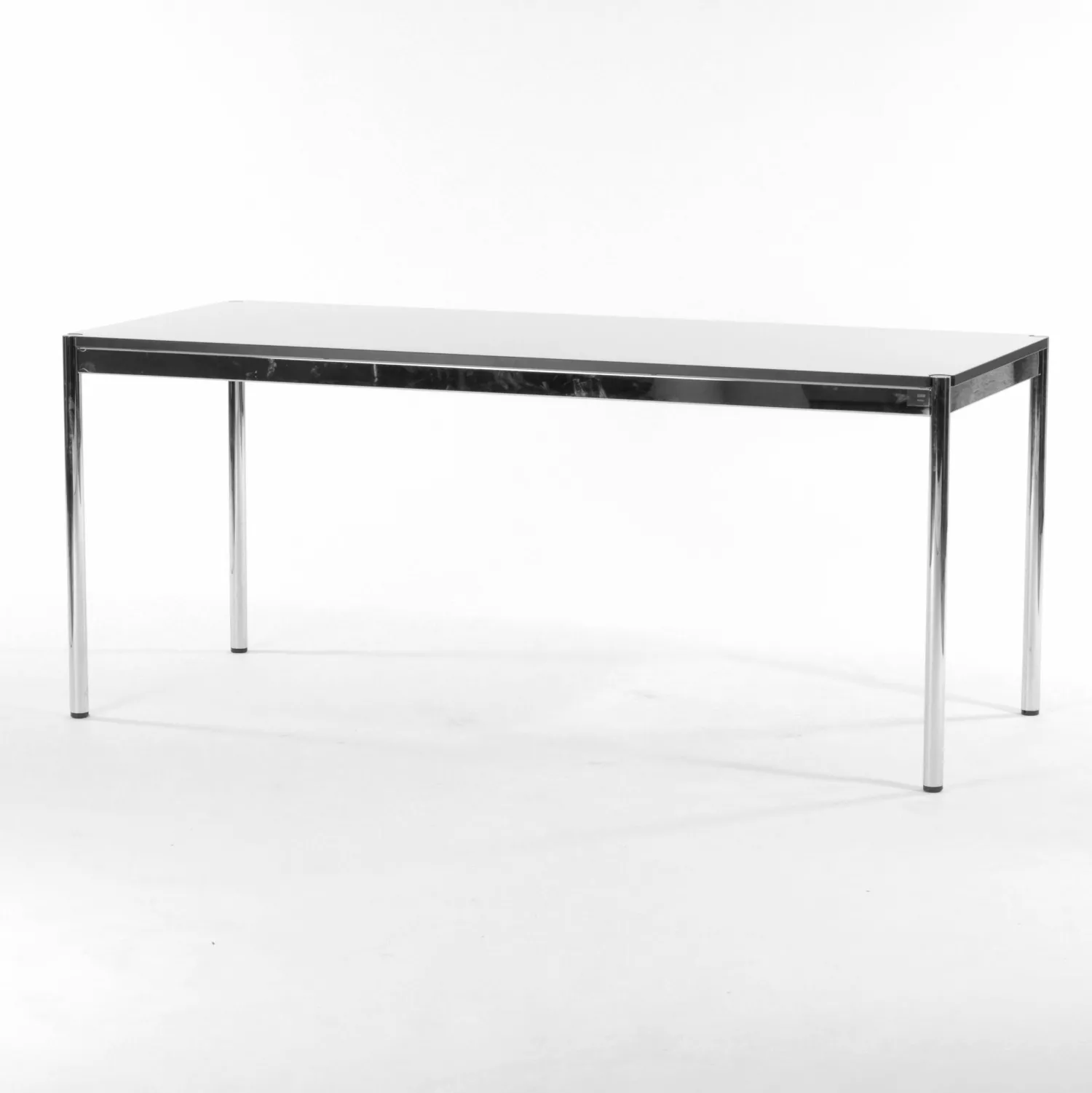 USM Haller Schreibtische & Sekretäre|Rechtecktisch 175x75 Platte Kunstharz Perlgrau Gestell Verchromt