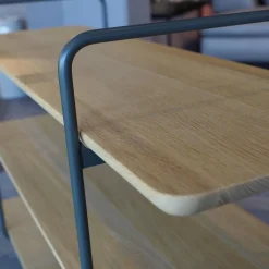 Rolf Benz Regale|Regal 931 Eiche Farblos Lackiert Gestell Stahl Glatt Lackiert Matt Umbragrau RAL 7022