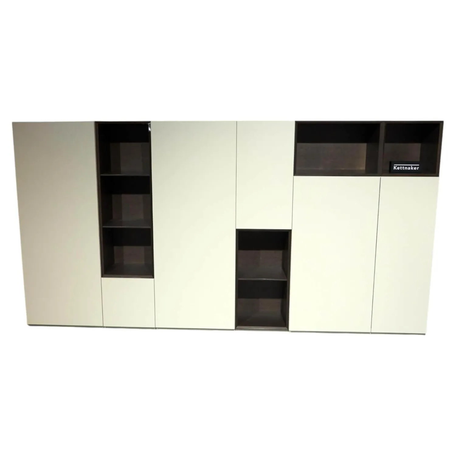 Kettnaker Regale|Regal Alea Lack Kiesel Grau Weiß Und Eiche Nero Schwarz Inklusive Einteilung