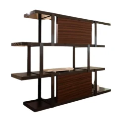 Minotti Regale|Regal Dalton Holz Palisander Granit Grau Schwarz Und Metall Schwarz