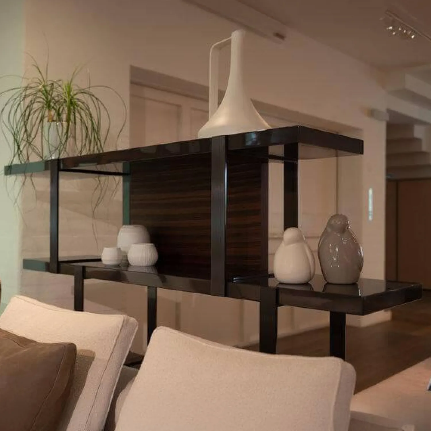 Minotti Regale|Regal Dalton Holz Palisander Granit Grau Schwarz Und Metall Schwarz