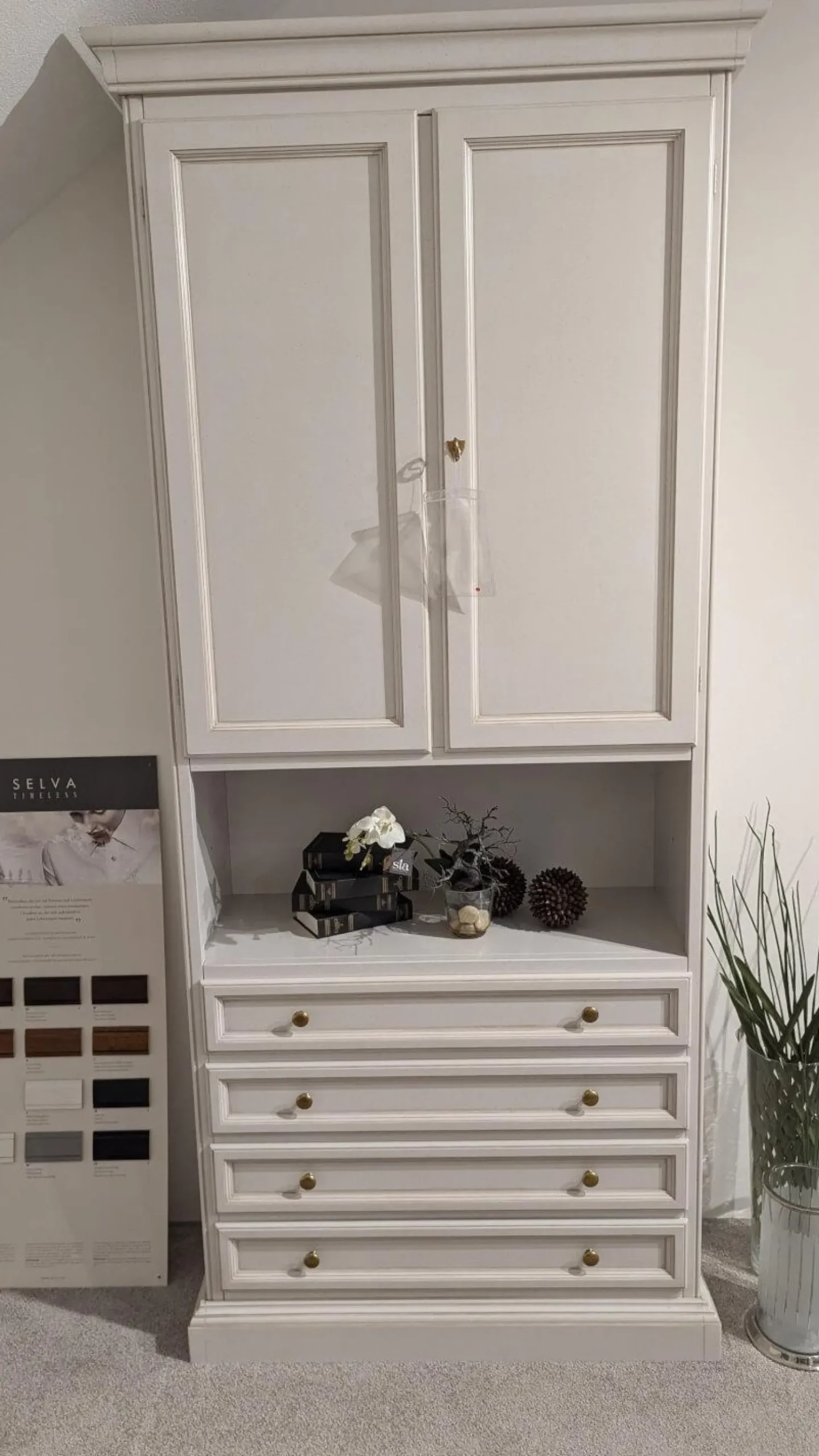 Selva Regale|Regal Element 8377 Holz Weiß Antik Poliert