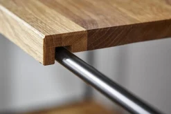 Natura Regale|Regal Hartford Eiche Massiv Natur Geölt Gestell Metall Schwarz