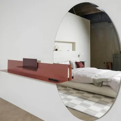 Interlübke Garderoben|Regal Iilu Lack Malve Und Burgund Braun Rot Mit Beleuchtung Inklusive Spiegel