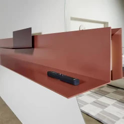 Interlübke Garderoben|Regal Iilu Lack Malve Und Burgund Braun Rot Mit Beleuchtung Inklusive Spiegel