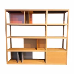 Treku Regale|Regal Kai Eiche Kai Light Lackiert In Blau Und Rotbraun