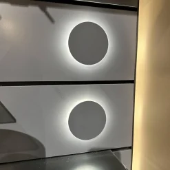 Interlübke Regale|Regal Mit Bar Studimo Korpus Lack Gold Metallic M09 Front Mattglas Optiwhite Graphit T39 Grau Rückwand Lack Seegrün M86 Grün