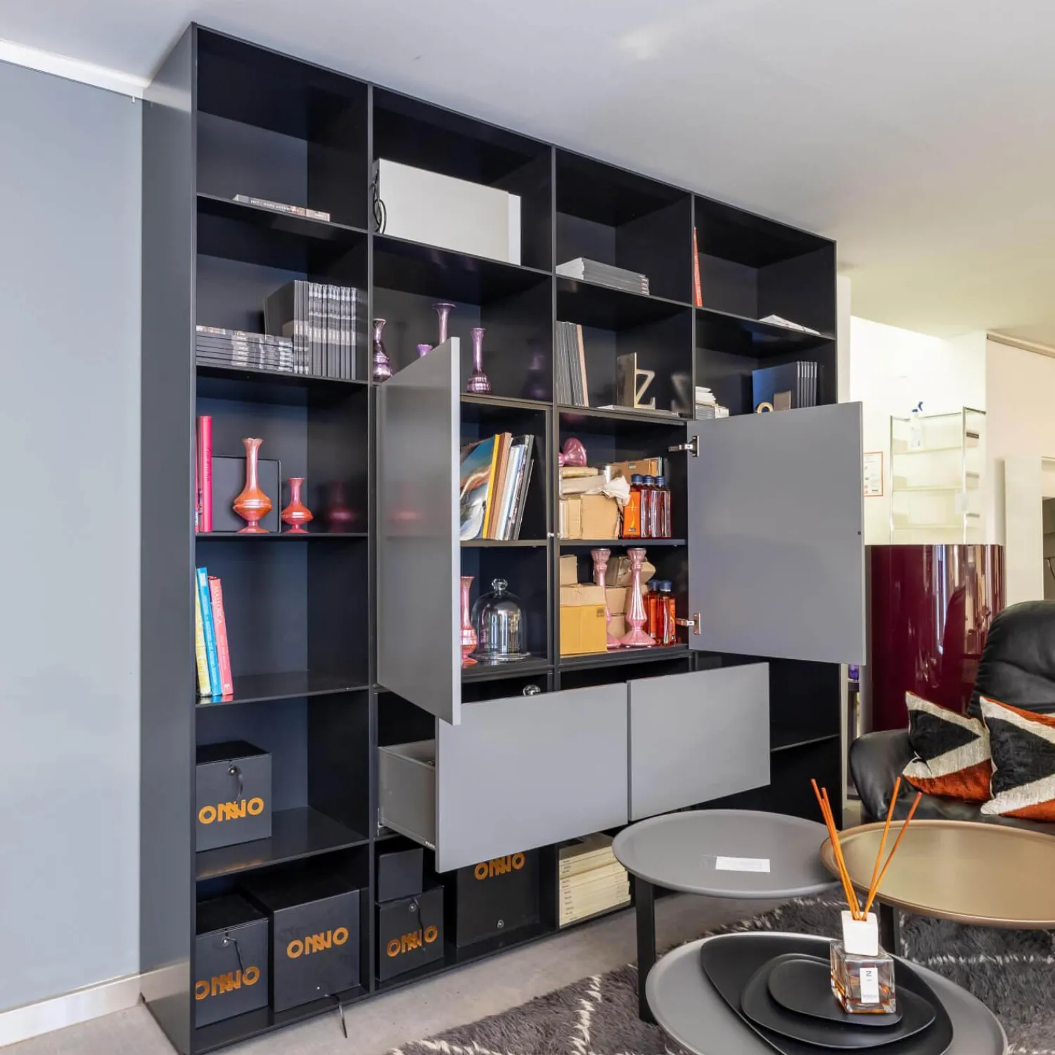 Piure Regale|Regal Nex Pur Box Stehend Lack Matt Schwarz Und Lack Matt Grau