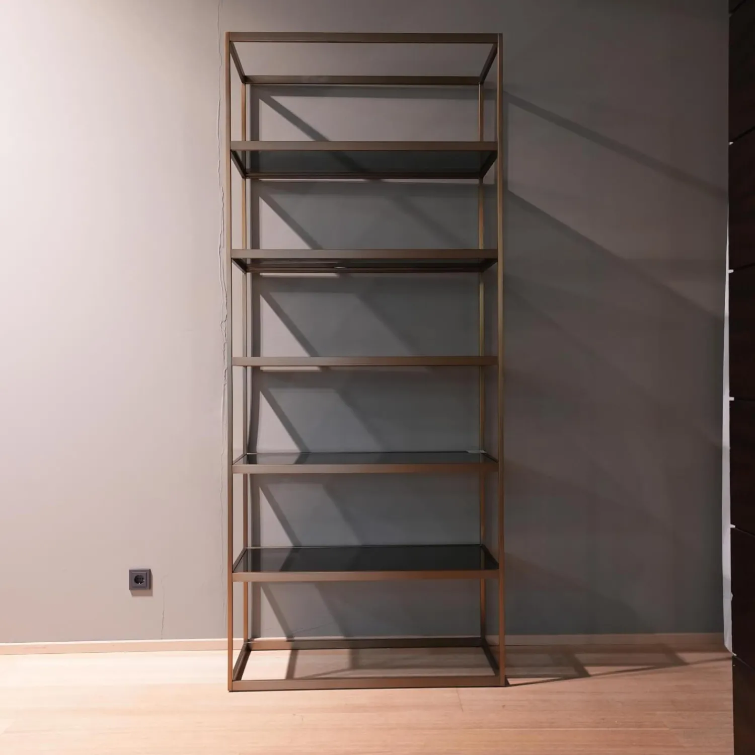 Eichholtz Regale|Regal Omega Gebürstetes Messing Finish Inklusive Glasplatten