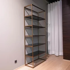 Eichholtz Regale|Regal Omega Gebürstetes Messing Finish Inklusive Glasplatten