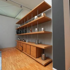 Riva1920 Regale|Regal Piano Design Bookshelf Eiche Mt Knoten Geölt Gewachst