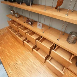 Riva1920 Regale|Regal Piano Design Bookshelf Eiche Mt Knoten Geölt Gewachst