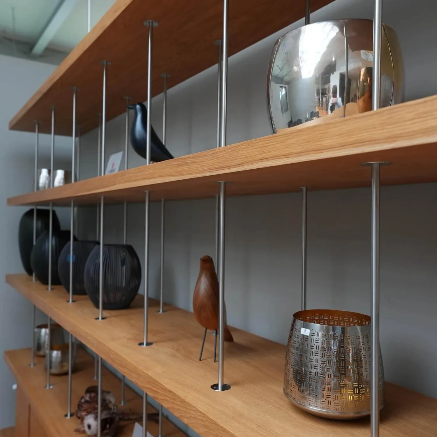 Riva1920 Regale|Regal Piano Design Bookshelf Eiche Mt Knoten Geölt Gewachst