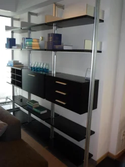 ARSnova Regale|Regal Quattro Plus Aluminium Silber Böden und Hänge-Elemente Lack Schwarz