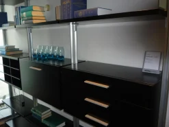 ARSnova Regale|Regal Quattro Plus Aluminium Silber Böden und Hänge-Elemente Lack Schwarz