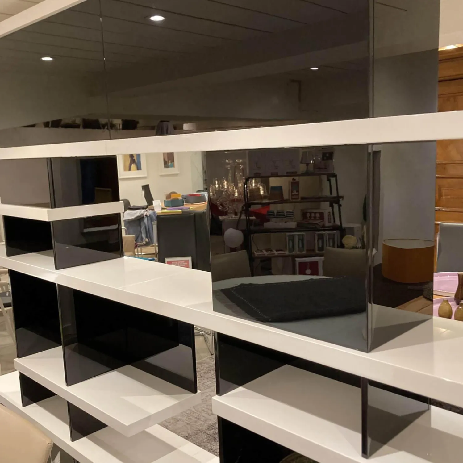 Silenia Regale|Regal Raumteiler Charlotte Schwarz Weiß