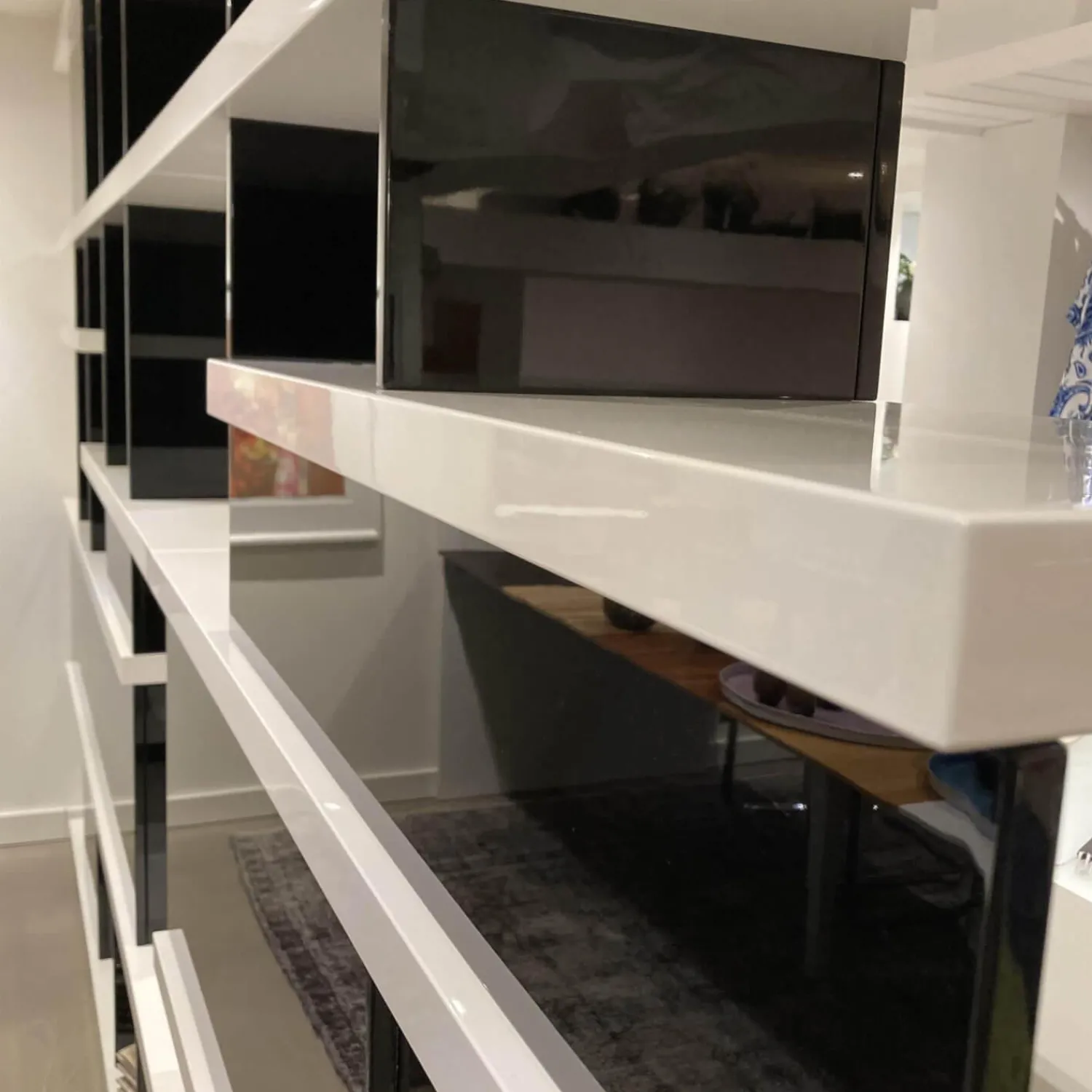 Silenia Regale|Regal Raumteiler Charlotte Schwarz Weiß