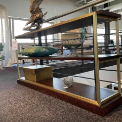 Christine Kröncke Regale|Regal Sideboard Bronxx Messing Geschliffen Brüniert Einlegeplatte Wenge