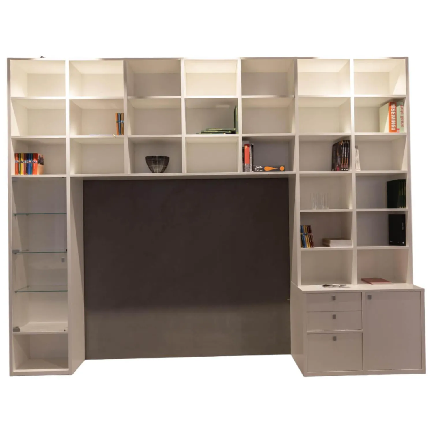 Interlübke Regale|Regal Studimo Lackiert Matt M03 Schneeweiß mit Überbau