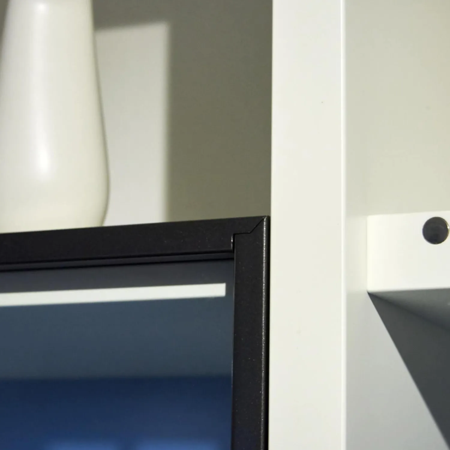 Porro Regale|Regal System Mattlackiert Weiß Türen Aus Iron Glas Transparent Mit Beleuchtung