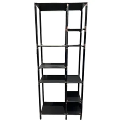 Form Exclusiv Regale|Regal T-Rack Ausführung C Gestänge Schwarz Konnektoren Kupfer Sunset Stahlböden Schwarz