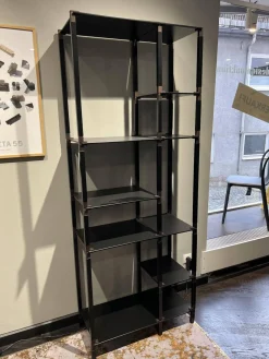 Form Exclusiv Regale|Regal T-Rack Ausführung C Gestänge Schwarz Konnektoren Kupfer Sunset Stahlböden Schwarz