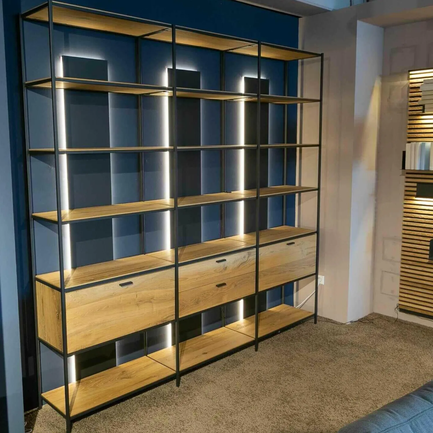 Schöner Wohnen-Kollektion Regale|Regalelement Schöner Wohnen Line Massivholz Eiche Rustico Hell Geölt