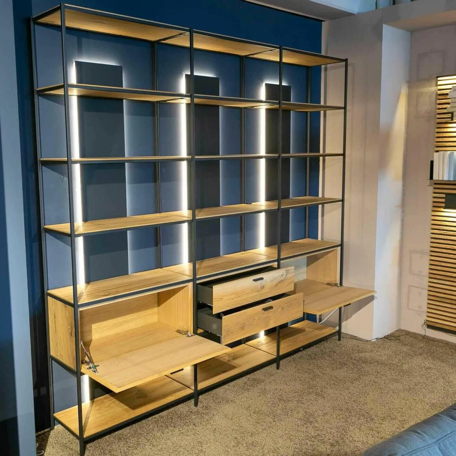 Schöner Wohnen-Kollektion Regale|Regalelement Schöner Wohnen Line Massivholz Eiche Rustico Hell Geölt