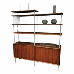 Carl Hansen & Søn Regale|Regalkombination BM0253 Walnuss Geölt Abstandshalter Metall Grau Lackiert