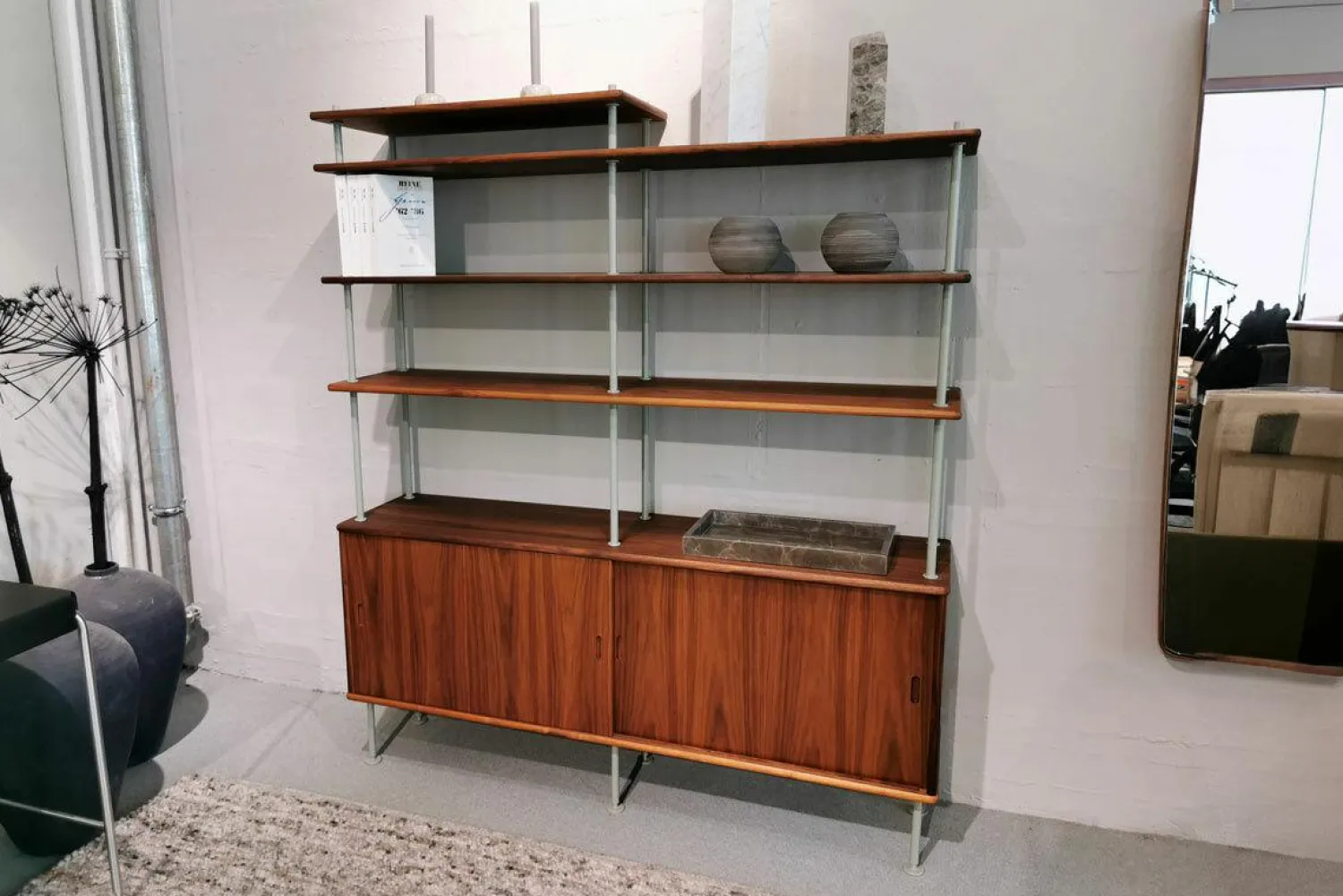 Carl Hansen & Søn Regale|Regalkombination BM0253 Walnuss Geölt Abstandshalter Metall Grau Lackiert