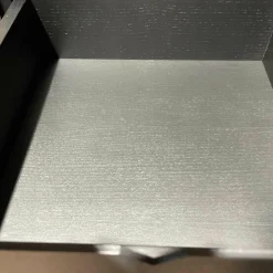 Rodam Regale|Regalkombination Pares in Nussbaum 130 Rückwand Glas deepgrex Metallboxen anthr. inkl Beleuchtung