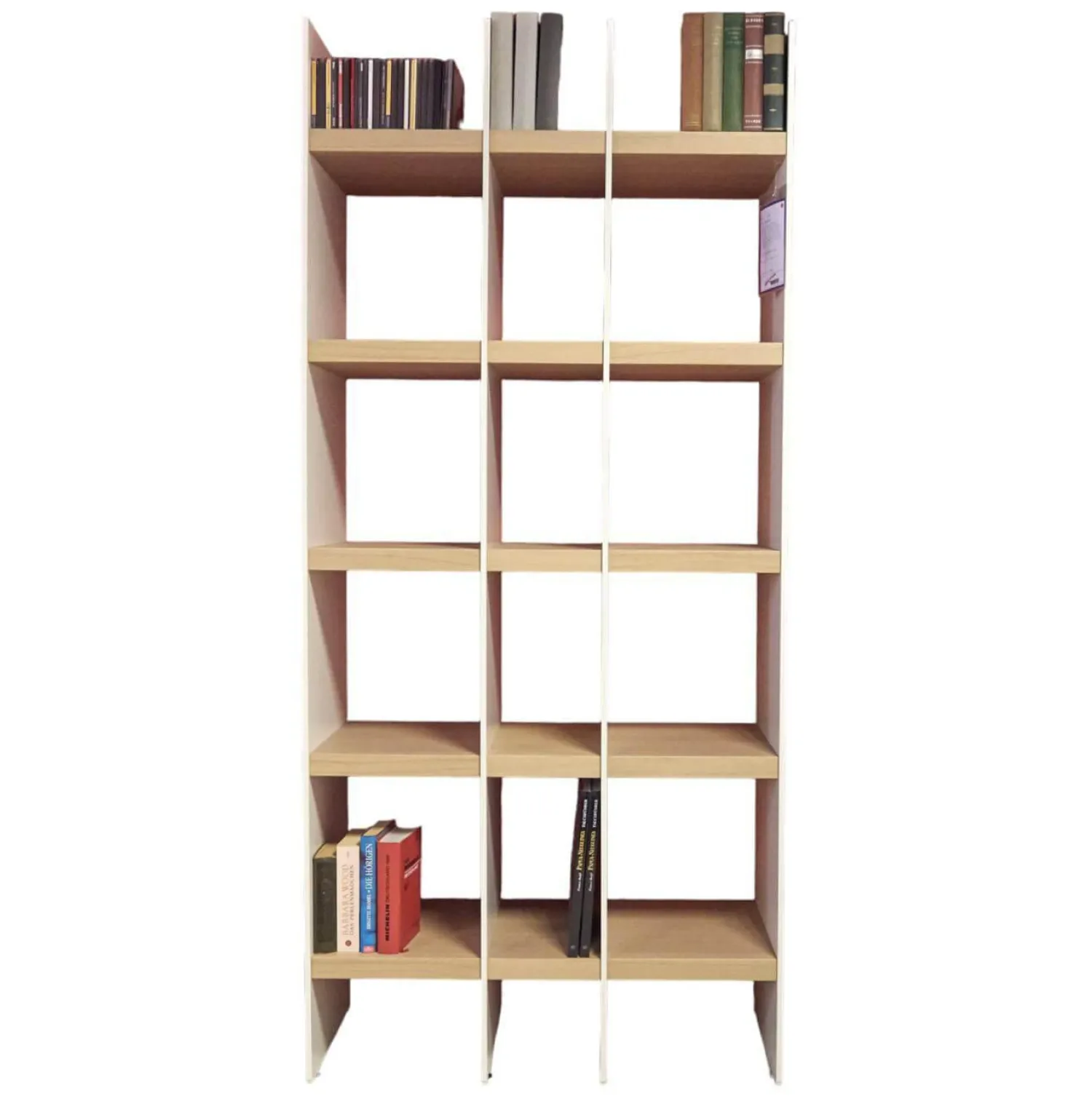 Sudbrock Regale|Regal-Kombination Scala mit Wangen Glattlack Blütenweiß Böden Eiche Milk