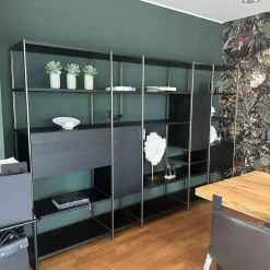 Janua Regale|Regalsystem BC 06 Room 68 Eiche Schwarz Gebeizt Und Lackiert Gestell Aluminium Eloxiert 33 Bronze