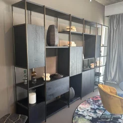 Janua Regale|Regalsystem BC 06 RooM68 Eiche Schwarz Gebeizt Und Aluminium Eloxiert C33 Bronze