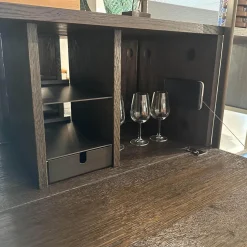 Janua Regale|Regalsystem BC 06 RooM68 Eiche Geräuchert Anthrazit Geölt Und Aluminium Bronze Eloxiert