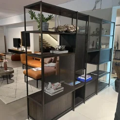 Janua Regale|Regalsystem BC 06 RooM68 Eiche Geräuchert Anthrazit Geölt Und Aluminium Bronze Eloxiert