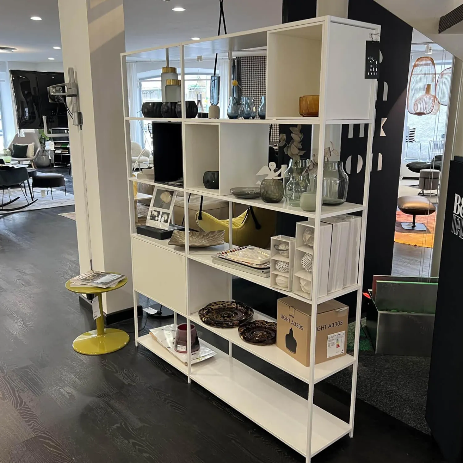 MDF Italia Regale|Regalsystem Minima 3.0 Holz Weiß Und Naturholz Schwarz